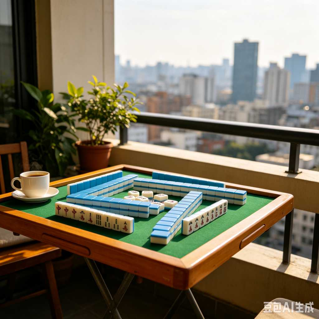 vivid color print mahjong set